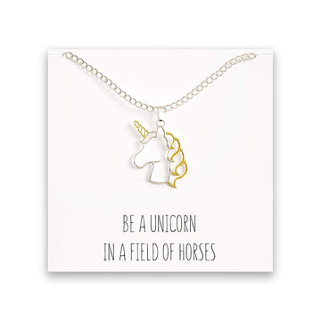 Unicorn Necklace - Gold & Silver