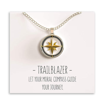 Trailblazer Compass Nautical Necklace - Gold/Silver
