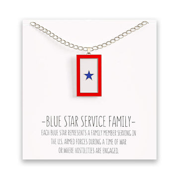 Blue Star Service Flag Necklace – One, Two & Three Stars