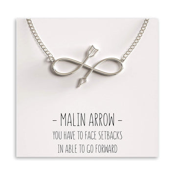 Malin Infinity Arrow Necklace – Silver