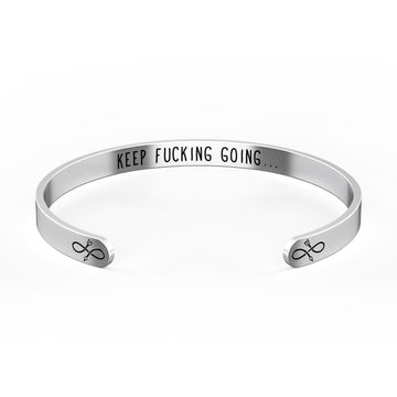 Infinity Arrow Bracelet with “Keep Funking Going…”  - Stainless Steel