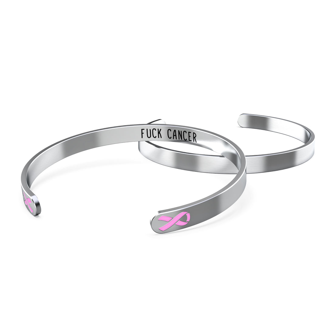 Breast Cancer Awareness Bracelet - Pink Ribbon, “Funk Cancer”