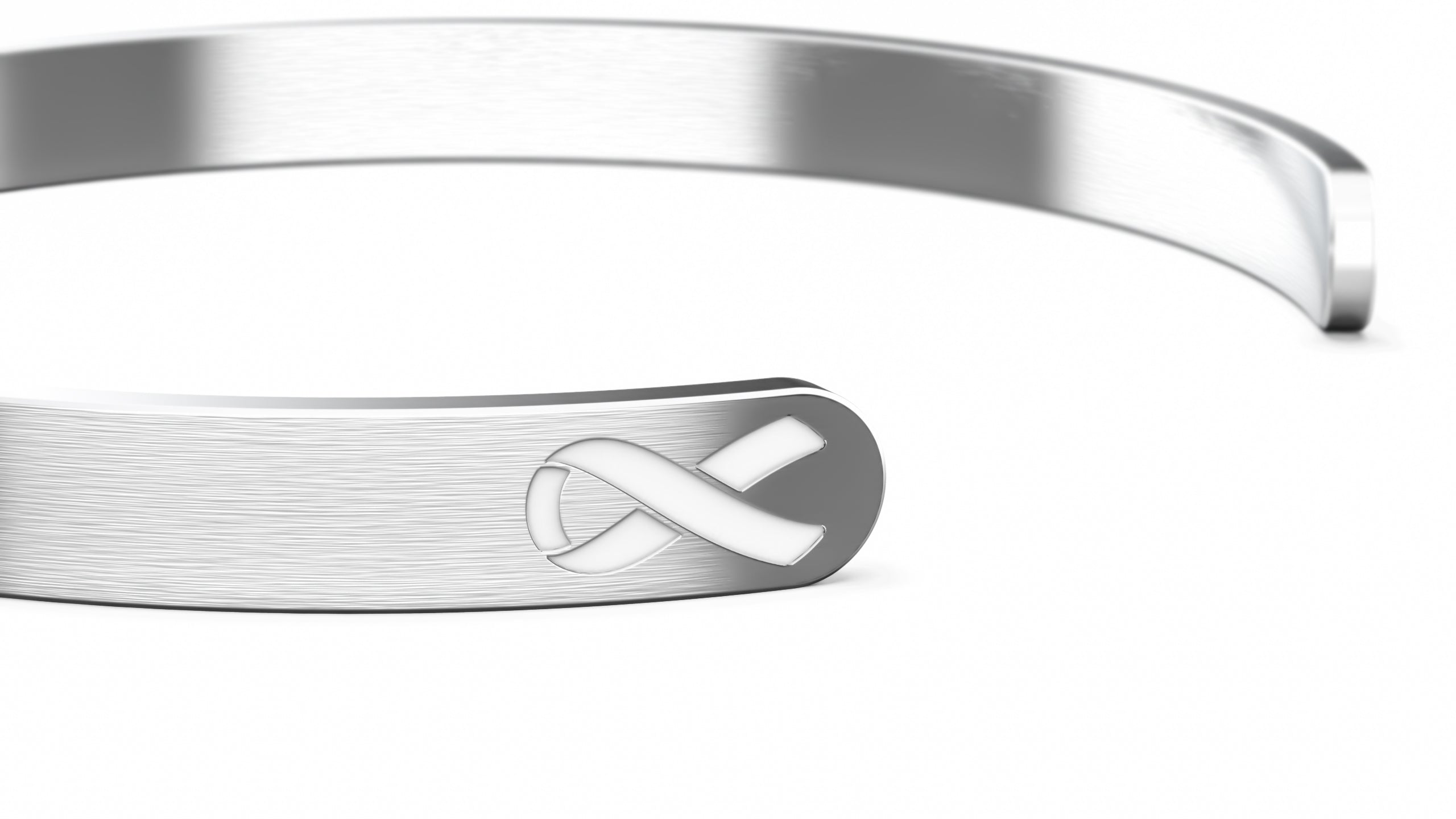 Lung Cancer Awareness Sterling Silver and Swarovski Crystal Bracelet