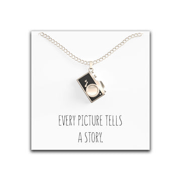 Camera Necklace – Cute Camera Charm for Photographers – Every Picture Tells A Story