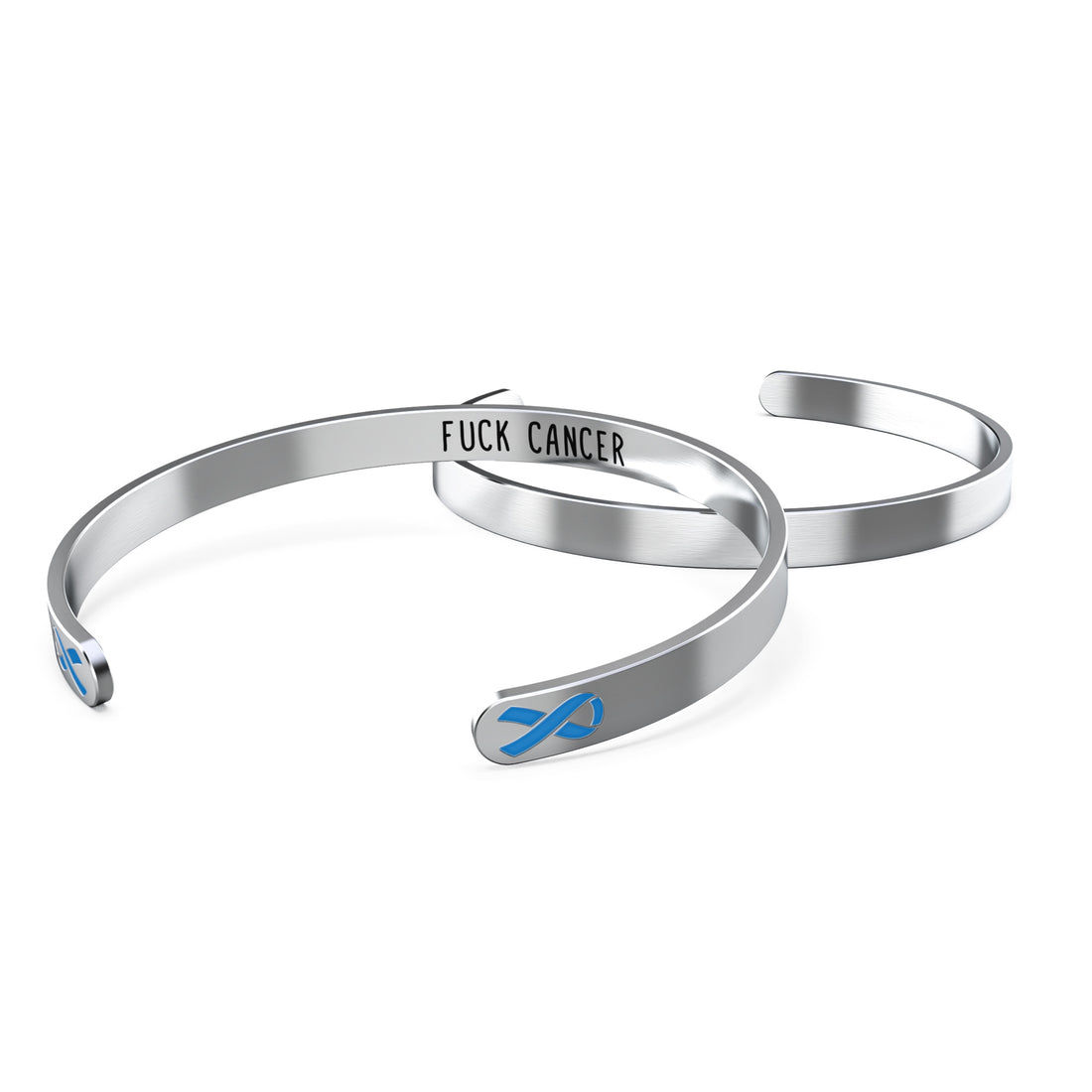 Colon Cancer Awareness Bracelet - Dark Blue Ribbon, “Funk Cancer”