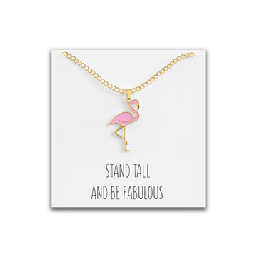Flamingo Necklace - Silver or Gold