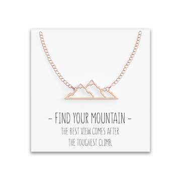 Find Your Mountain Necklace - Rose Gold, Silver & Rose Gold