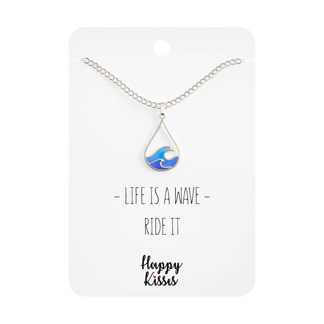 Wave Necklace "- Life Is A Wave - Ride It"