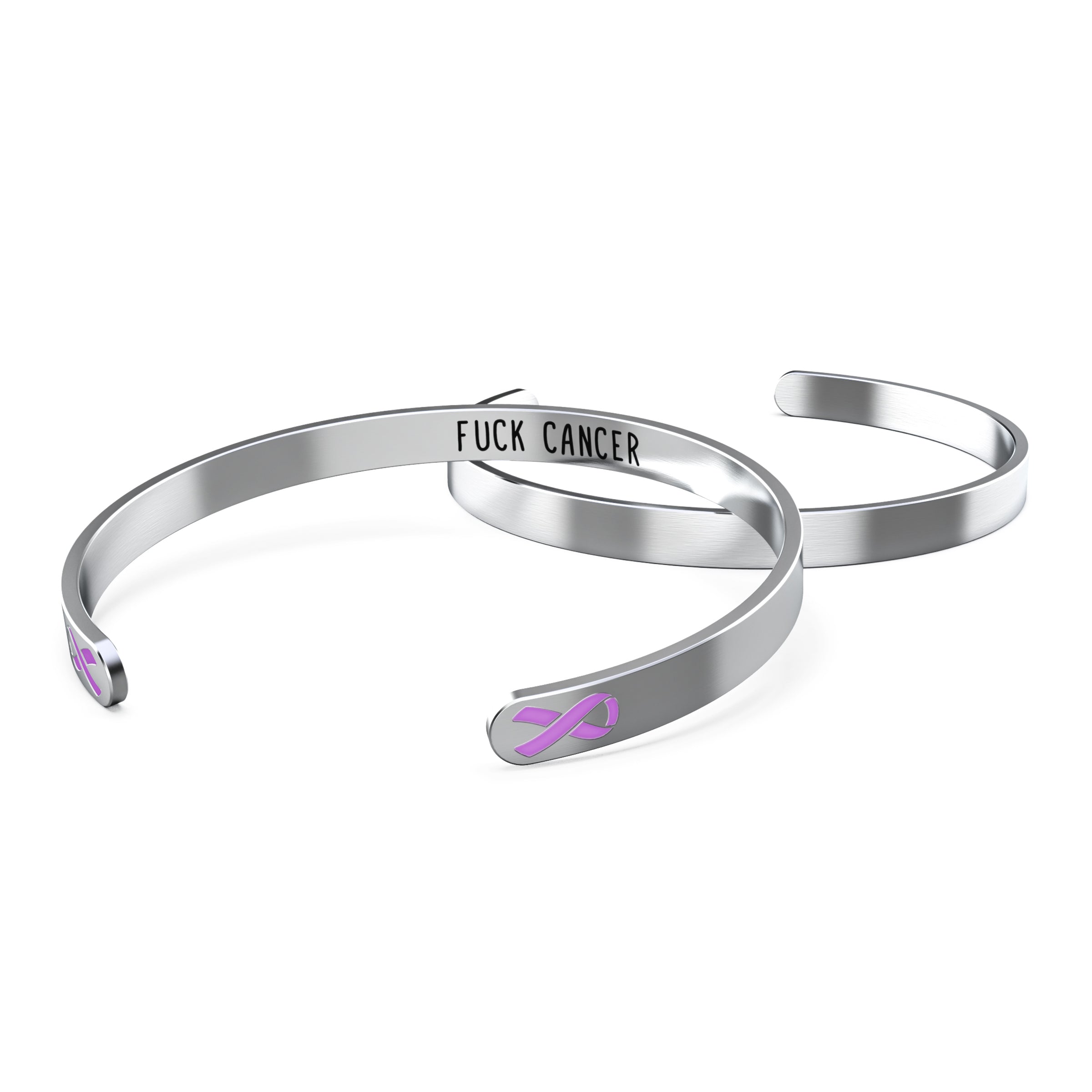 Pancreatic Cancer Awareness Bracelet  Purple Ribbon Funk Cancer  Happy  Kisses