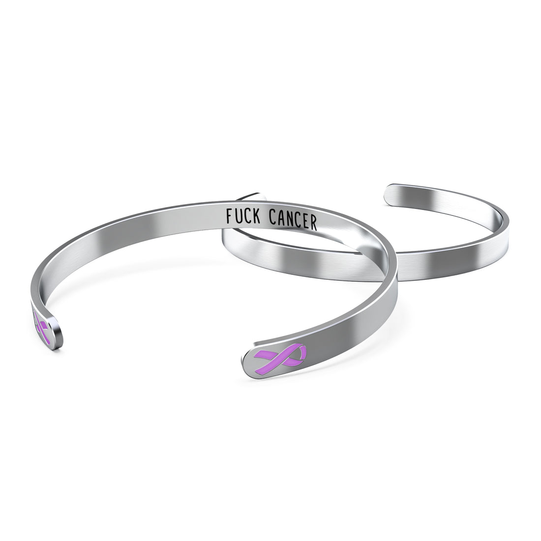 Pancreatic Cancer Awareness Bracelet - Purple Ribbon, “Funk Cancer”