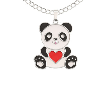Panda Necklace Gift – Cute Panda Heart Pendant