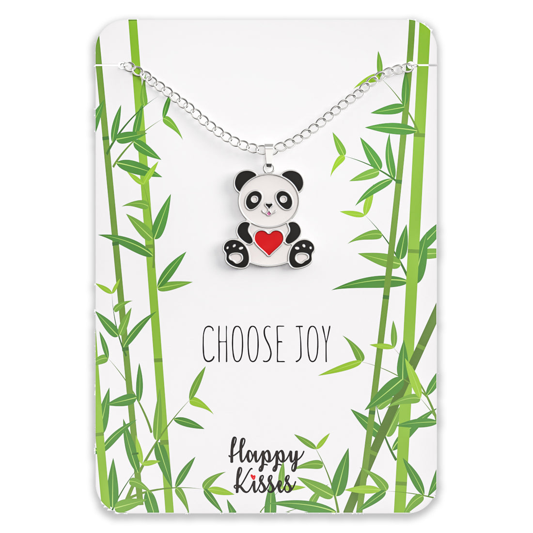 Panda Necklace Gift – Cute Panda Heart Pendant
