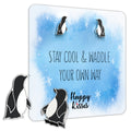 Penguin Earrings With Message Stay Cool & Waddle Your Own Way