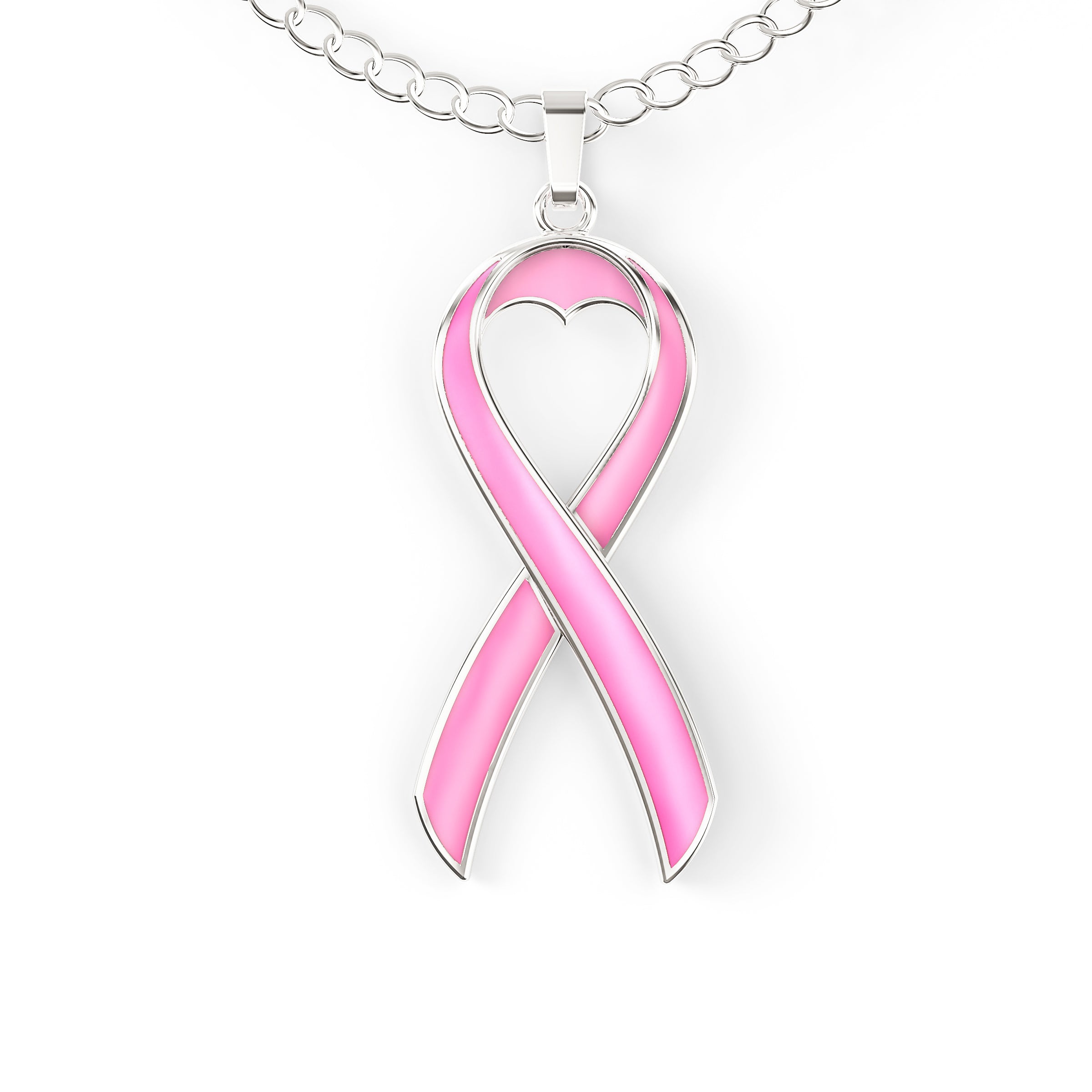 Pink Ribbon Breast Cancer Awareness Necklace – Everleigh