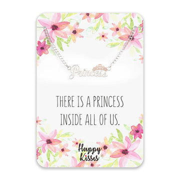 Princess Necklace with Rose Gold Crown - There is a Princess Inside All of Us.