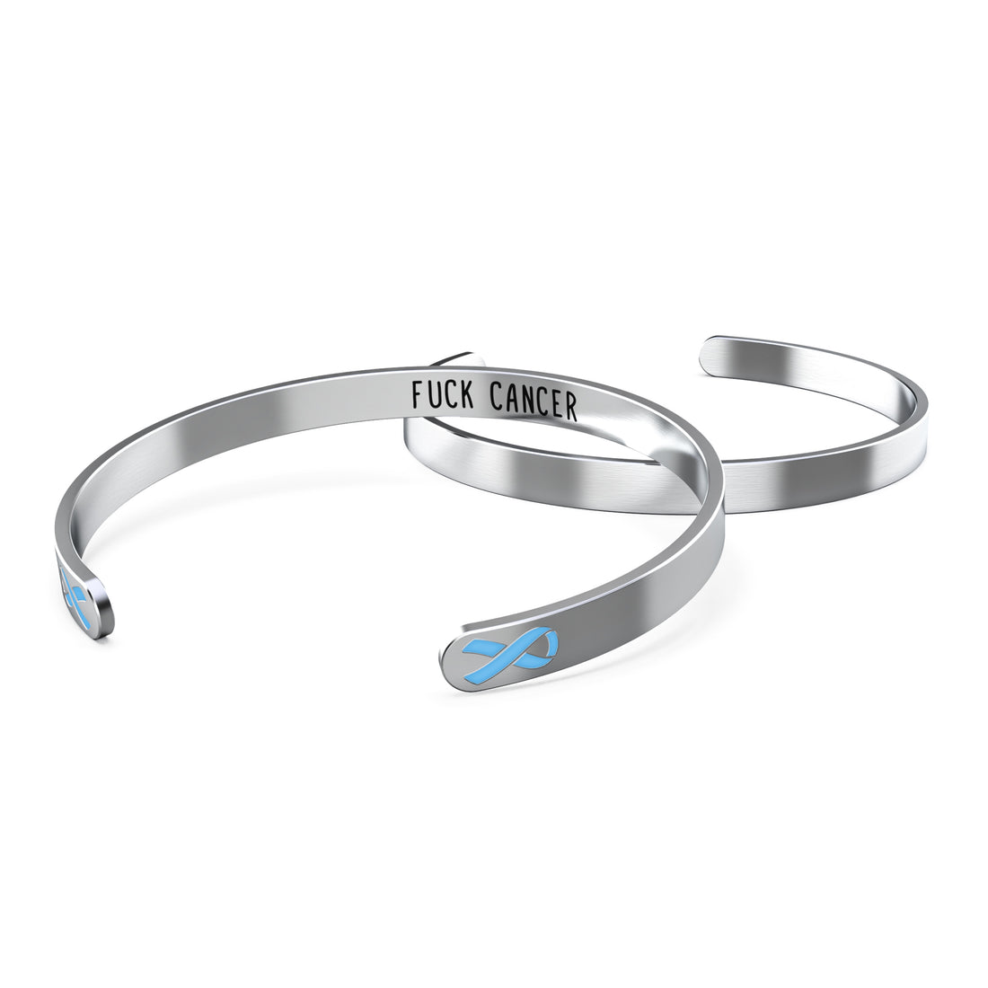 Prostate Cancer Awareness Bracelet - Light Blue Ribbon, “Funk Cancer”
