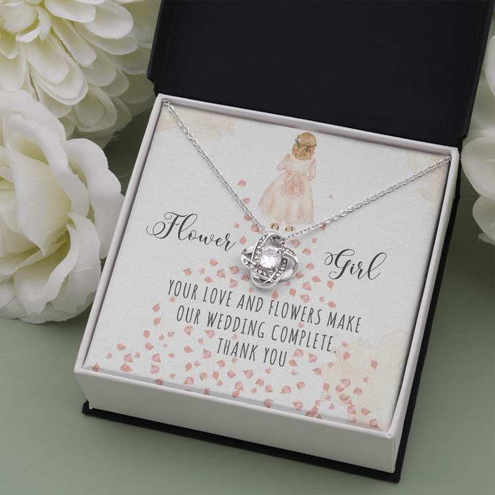 Flower Girl Necklace Your Love and Flowers Make Our Wedding